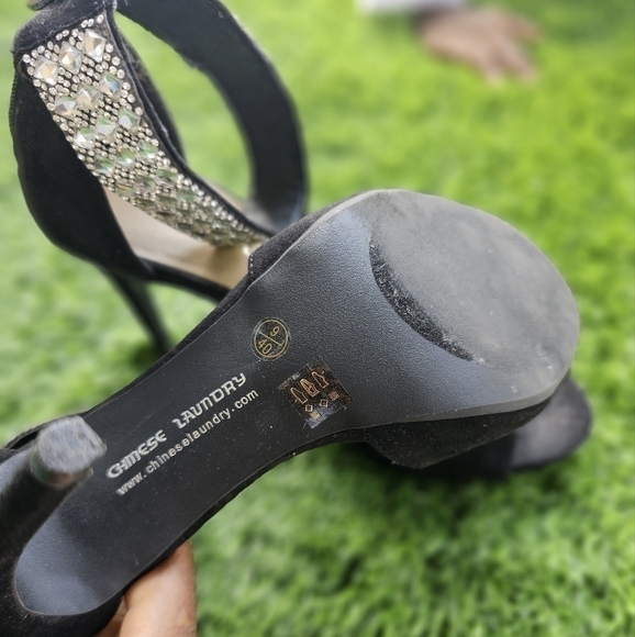 Chinese laundry heels size 9 Black Women Glitter Party Stilleto - Picture 7 of 8